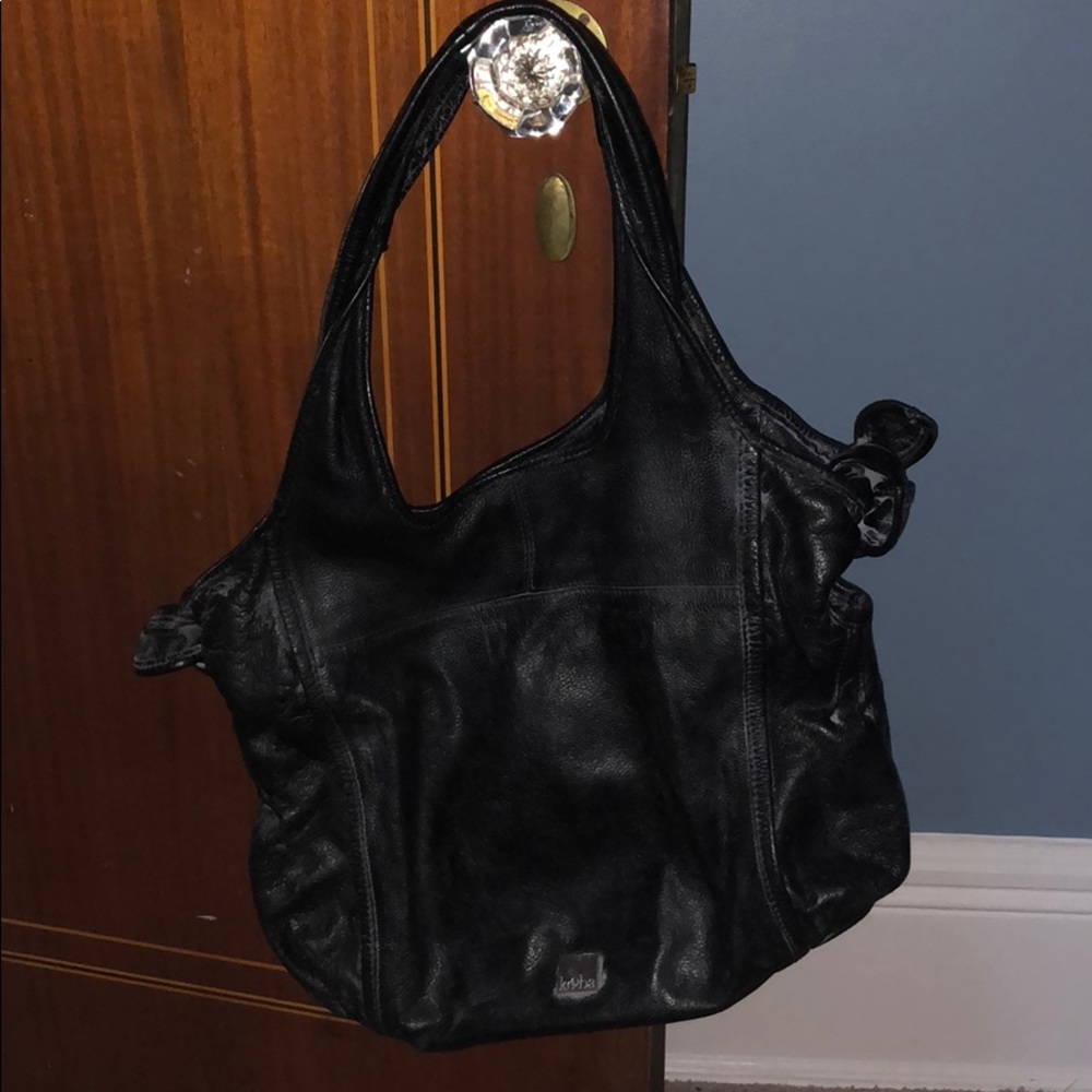 Black leather Kooba purse